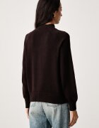 ARMANI EXCHANGE пуловер дамски от памук кафяв XW002877 AF16552