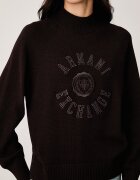 ARMANI EXCHANGE пуловер дамски от памук кафяв XW002877 AF16552