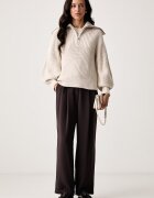 ARMANI EXCHANGE пуловер дамски с вълна бежов XW002889 AF16604