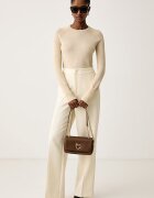 ARMANI EXCHANGE пуловер дамски с вискоза бежов XW002895 AF26001