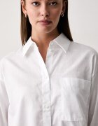 ARMANI EXCHANGE риза дамска от памук бяла с монограм XW002700 AF25758