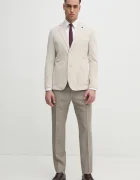 ARMANI EXCHANGE риза мъжка от памук с еластан бяла с изчистена шарка XM000339 AF10192