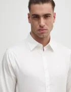 ARMANI EXCHANGE риза мъжка от памук с еластан бяла с изчистена шарка XM000339 AF10192