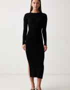 ARMANI EXCHANGE рокля тип пуловер с вискоза черна XW002628 AF10352