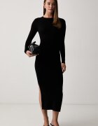 ARMANI EXCHANGE рокля тип пуловер с вискоза черна XW002628 AF10352