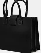ARMANI EXCHANGE шопинг чанта дамска от имитация на кожа черна XW000305 AF12039