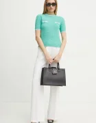 ARMANI EXCHANGE шопинг чанта дамска от имитация на кожа черна XW000305 AF12039