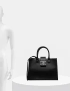 ARMANI EXCHANGE шопинг чанта дамска от имитация на кожа черна XW000305 AF12039