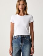 ARMANI EXCHANGE тениска basic дамска от памук с еластан бяла XW002743 AF23955