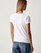 ARMANI EXCHANGE тениска basic дамска от памук с еластан бяла XW002743 AF23955