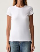 ARMANI EXCHANGE тениска basic дамска от памук с еластан бяла XW002743 AF23955