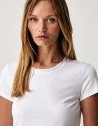 ARMANI EXCHANGE тениска basic дамска от памук с еластан бяла XW002743 AF23955