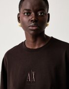 ARMANI EXCHANGE тениска дамска от памук кафява XW001182 AF15085