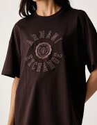 ARMANI EXCHANGE тениска дамска от памук кафява XW002959 AF15085
