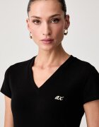 ARMANI EXCHANGE тениска дамска от памук с еластан черна XW002765 AF16294