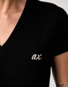 ARMANI EXCHANGE тениска дамска от памук с еластан черна XW002765 AF16294