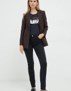 ARMANI EXCHANGE тениска дамска от памук тъмносиня 8NYTDL YJ73Z