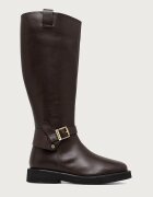 Barbour ботуши под коляното с равна подметка дамски от кожа Theodora кафяви LFO0783BR99