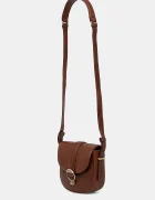 Barbour чанта crossbody дамска от кожа кафява LBA0490