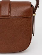 Barbour чанта crossbody дамска от кожа кафява LBA0490