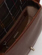Barbour чанта crossbody дамска от кожа кафява LBA0490