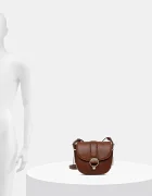 Barbour чанта crossbody дамска от кожа кафява LBA0490
