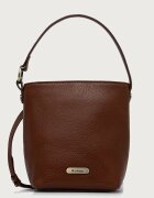 Barbour чанта crossbody дамска от кожа кафява LBA0549