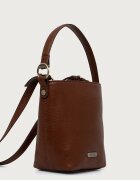 Barbour чанта crossbody дамска от кожа кафява LBA0549