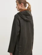 Barbour дълго яке дамско от памук HIGHCLERE зелено LWX1262