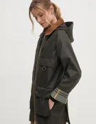 Barbour дълго яке дамско от памук HIGHCLERE зелено LWX1262