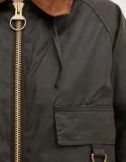 Barbour дълго яке дамско от памук HIGHCLERE зелено LWX1262