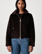 Barbour късо яке дамско от джинс Overton кафяво LCA0424