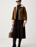 Barbour късо яке дамско от джинс Penny бежово LCA0423