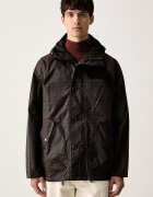 Barbour късо яке мъжко от памук кафяво MWX2583
