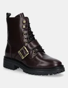 Barbour Кожени кубинки Ouseburne в бордо с равна подметка LFO0772RE91