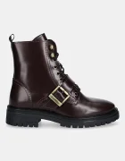Barbour Кожени кубинки Ouseburne в бордо с равна подметка LFO0772RE91