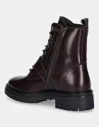 Barbour Кожени кубинки Ouseburne в бордо с равна подметка LFO0772RE91