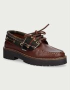 Barbour мокасини дамски от кожа Darras кафяви LFO0798BR74