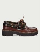 Barbour мокасини дамски от кожа Darras кафяви LFO0798BR74