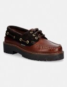 Barbour мокасини дамски от кожа Darras кафяви LFO0798BR94