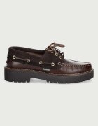 Barbour мокасини дамски от кожа Darras кафяви LFO0798BR98