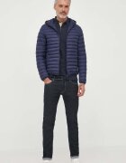 Barbour Памучна блуза с дълги ръкави в тъмносиньо с изчистен дизайн