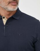 Barbour Памучна блуза с дълги ръкави в тъмносиньо с изчистен дизайн