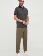 Barbour Памучна тениска с яка в черно с изчистен дизайн MML0628