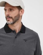 Barbour Памучна тениска с яка в черно с изчистен дизайн MML0628