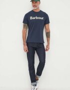 Barbour Памучна тениска в тъмносиньо с принт MTS0531