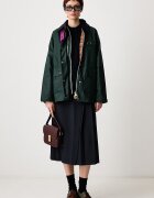 Barbour плисирана пола с вискоза тъмносиня LSK0174NY99