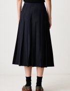 Barbour плисирана пола с вискоза тъмносиня LSK0174NY99