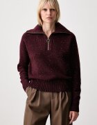 Barbour пуловер дамски с вълна бордо LKN1579