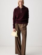 Barbour пуловер дамски с вълна бордо LKN1579